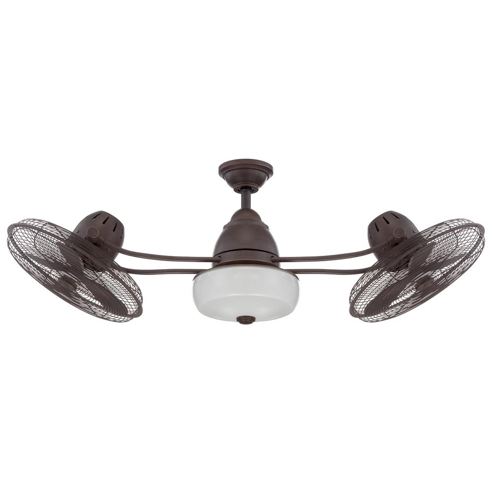 Craftmade BW248AG6 48 In. Dual Head Ceiling Fan w/Blades & Light Kit in Aged Bronze